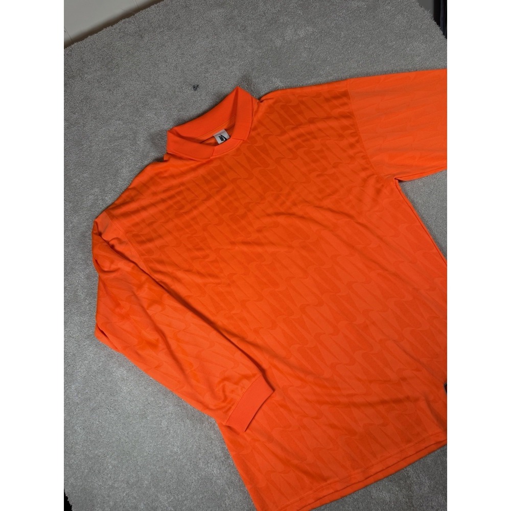 Nike Sports‎ Research Lab Shirt Mens M Orange L/S Swoosh All Over Soccer Goalie